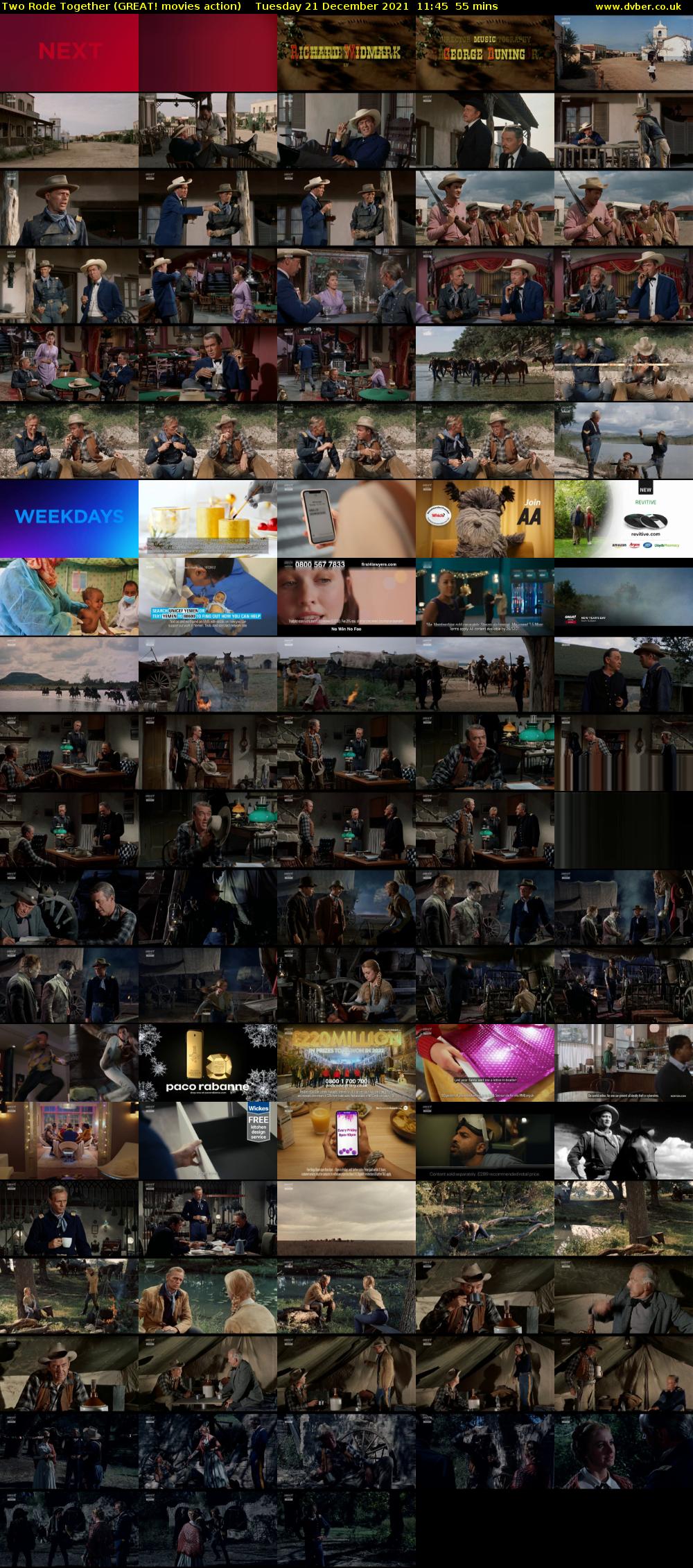 Two Rode Together (GREAT! movies action) Tuesday 21 December 2021 11:45 - 12:40