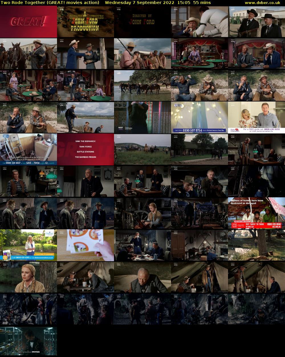 Two Rode Together (GREAT! movies action) Wednesday 7 September 2022 15:05 - 16:00