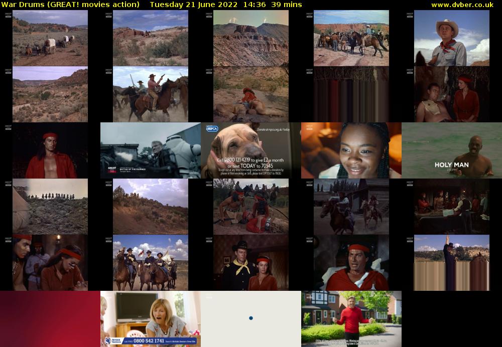War Drums (GREAT! movies action) Tuesday 21 June 2022 14:36 - 15:15