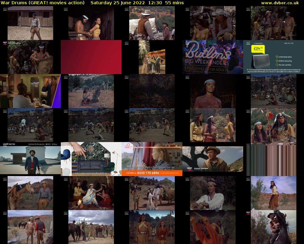 War Drums (GREAT! movies action) Saturday 25 June 2022 12:30 - 13:25