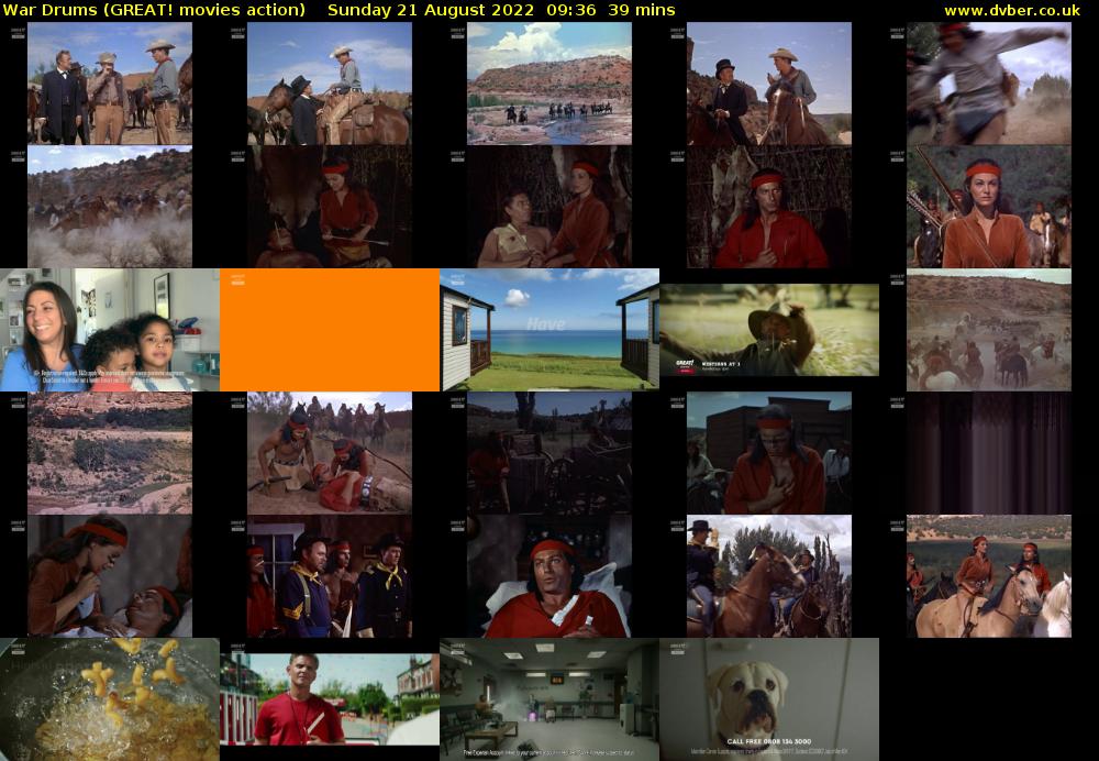 War Drums (GREAT! movies action) Sunday 21 August 2022 09:36 - 10:15