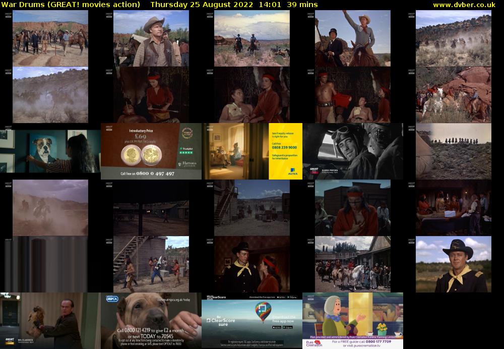 War Drums (GREAT! movies action) Thursday 25 August 2022 14:01 - 14:40
