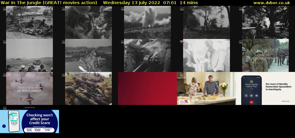 War In The Jungle (GREAT! movies action) Wednesday 13 July 2022 07:01 - 07:15