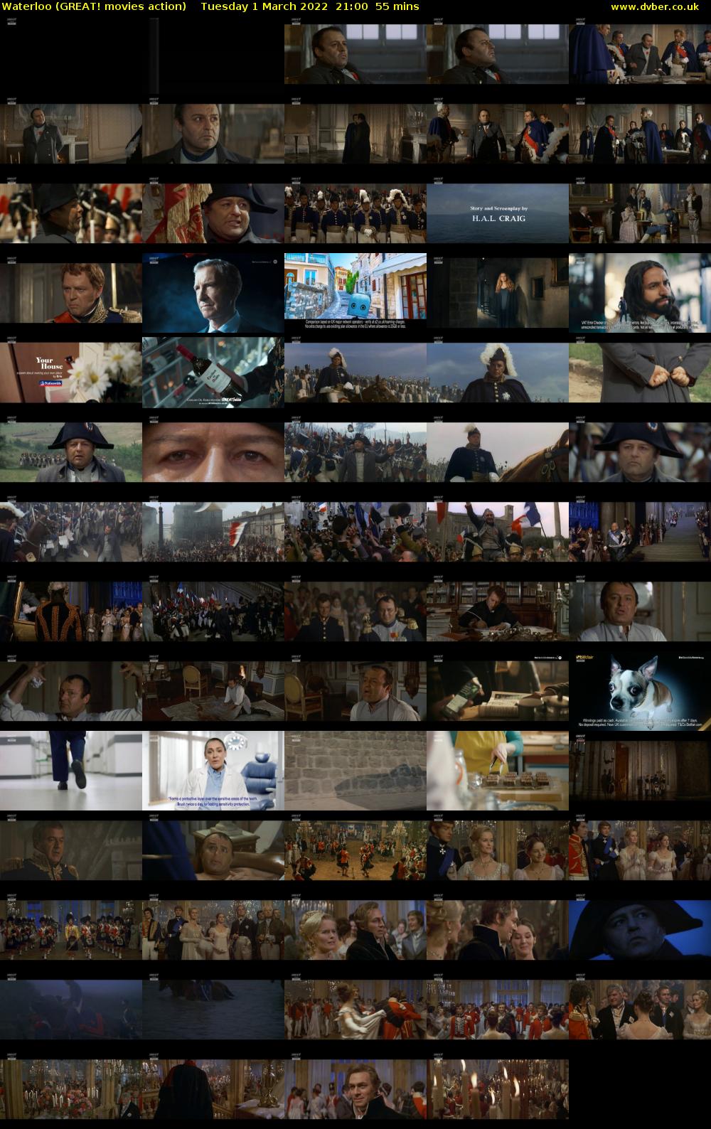 Waterloo (GREAT! movies action) Tuesday 1 March 2022 21:00 - 21:55