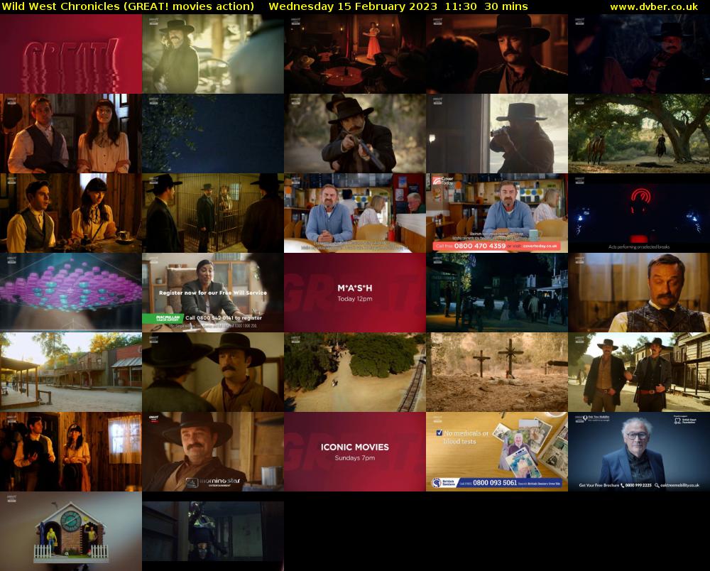 Wild West Chronicles (GREAT! movies action) Wednesday 15 February 2023 11:30 - 12:00