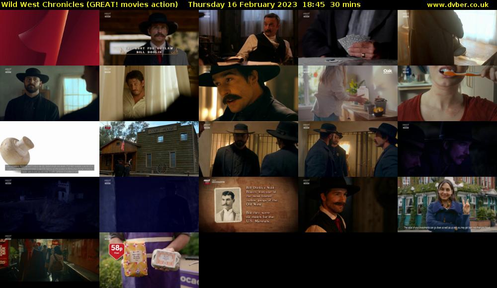 Wild West Chronicles (GREAT! movies action) Thursday 16 February 2023 18:45 - 19:15