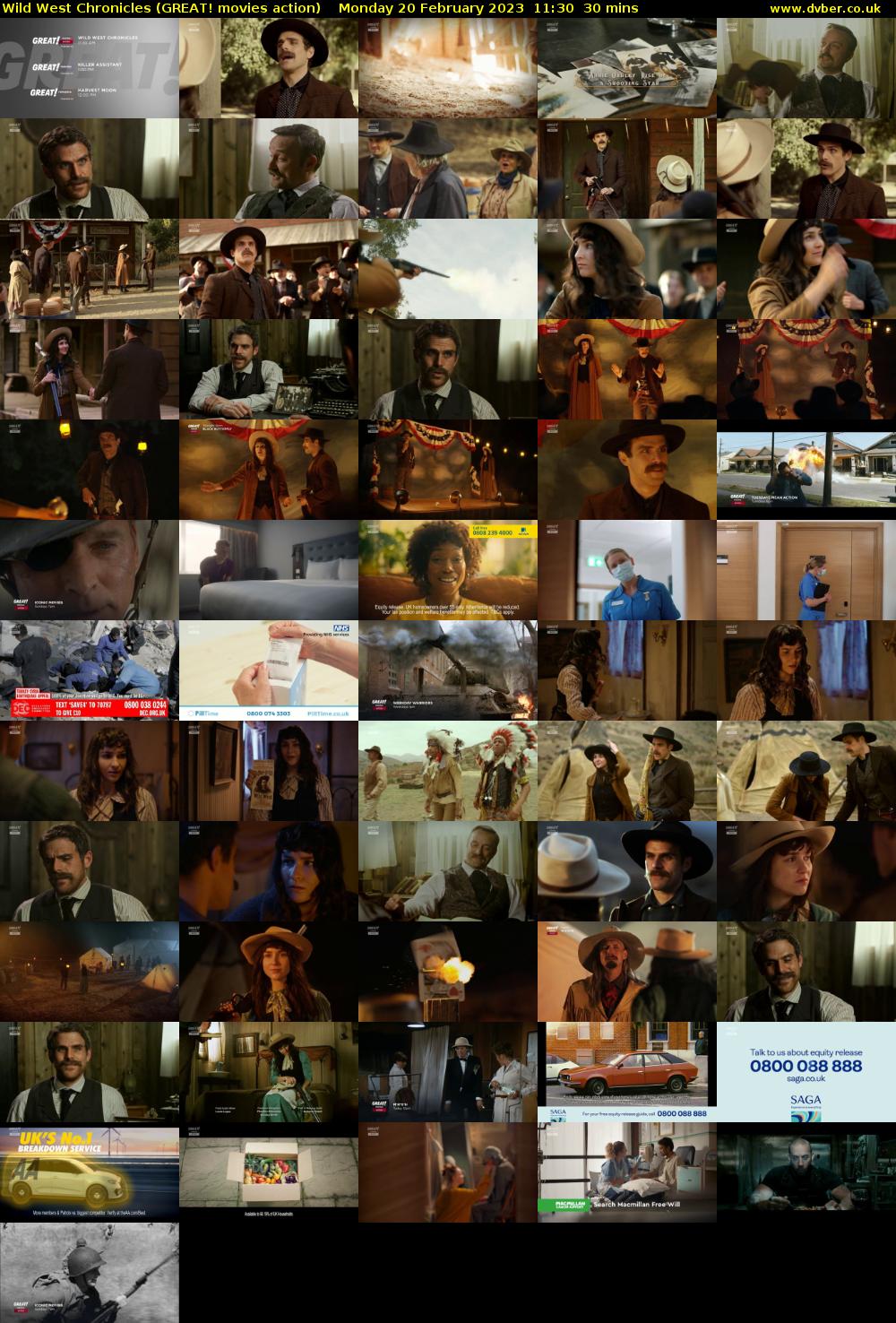 Wild West Chronicles (GREAT! movies action) Monday 20 February 2023 11:30 - 12:00