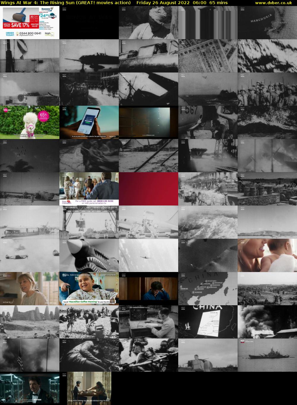 Wings At War 4: The Rising Sun (GREAT! movies action) Friday 26 August 2022 06:00 - 07:05