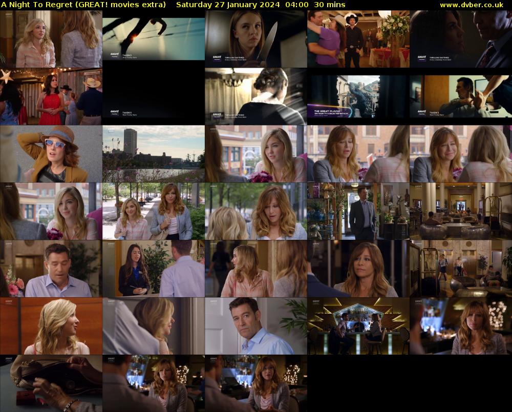A Night To Regret (GREAT! movies extra) Saturday 27 January 2024 04:00 - 04:30