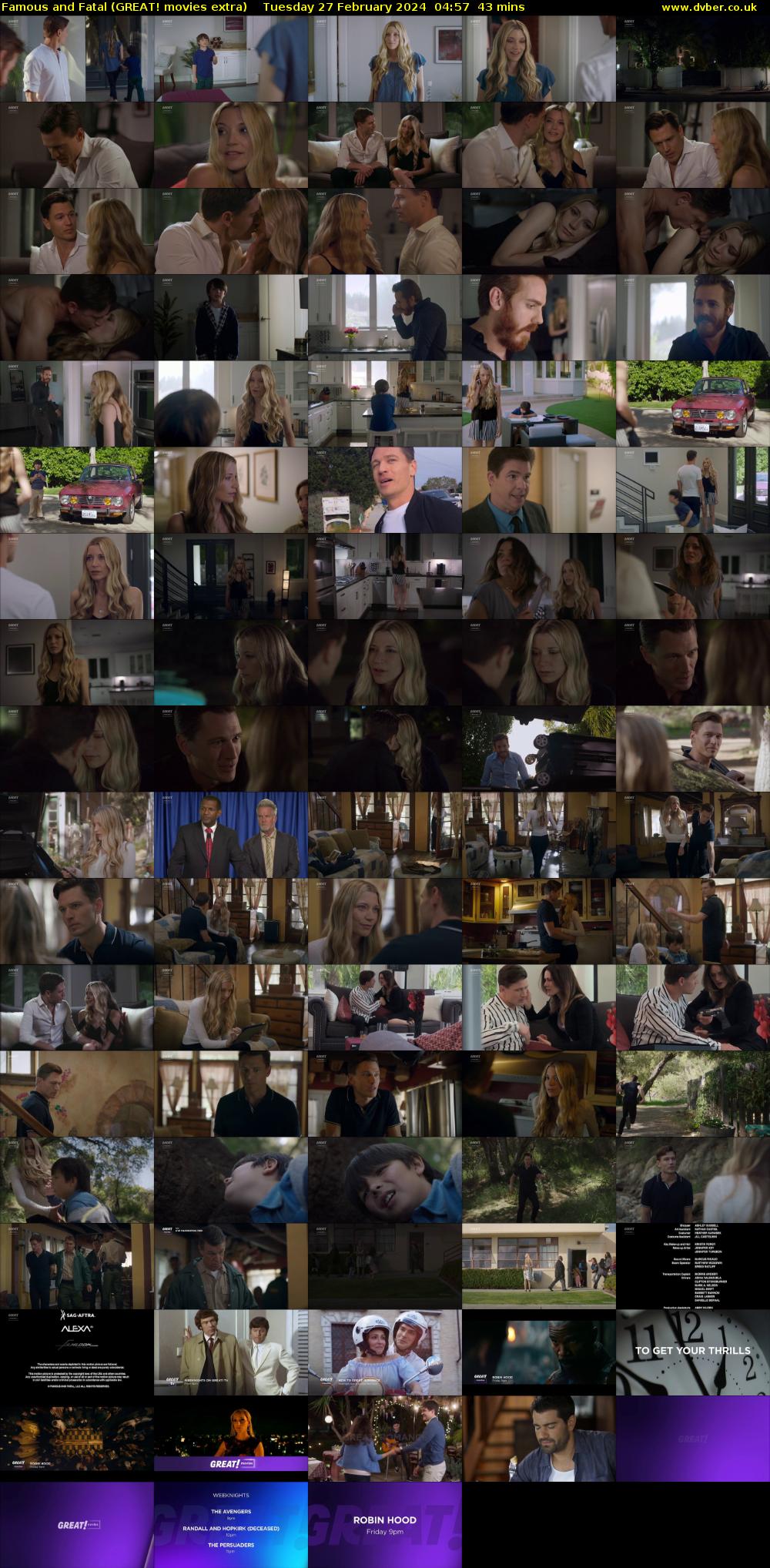 Famous And Fatal (GREAT! movies extra) Tuesday 27 February 2024 04:57 - 05:40