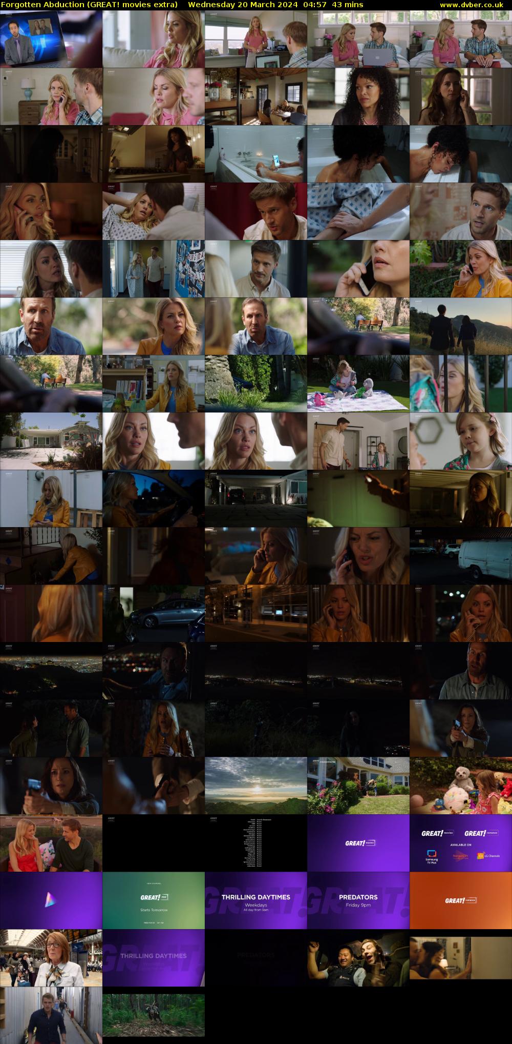 Forgotten Abduction (GREAT! movies extra) Wednesday 20 March 2024 04:57 - 05:40