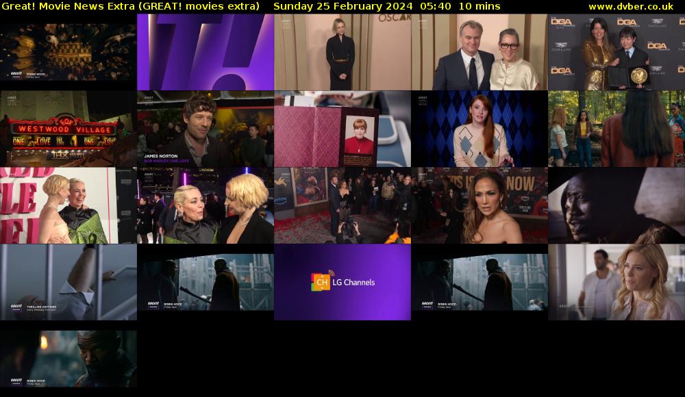 Great! Movie News Extra (GREAT! movies extra) Sunday 25 February 2024 05:40 - 05:50