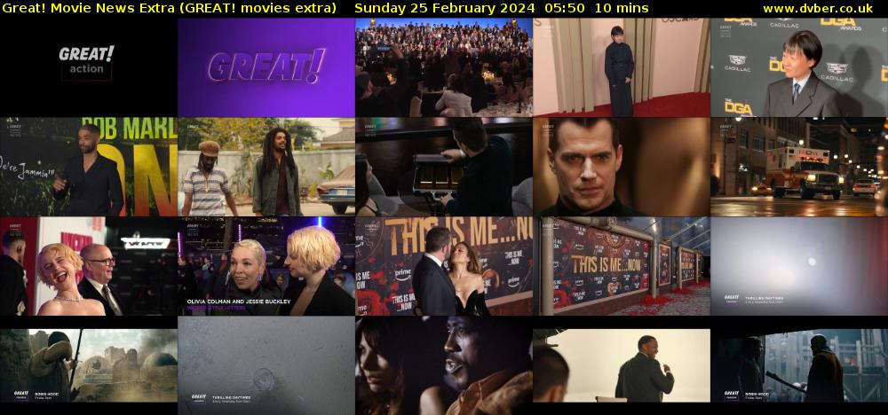 Great! Movie News Extra (GREAT! movies extra) Sunday 25 February 2024 05:50 - 06:00