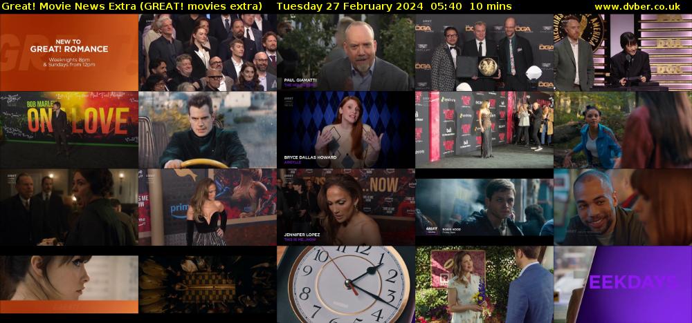 Great! Movie News Extra (GREAT! movies extra) Tuesday 27 February 2024 05:40 - 05:50