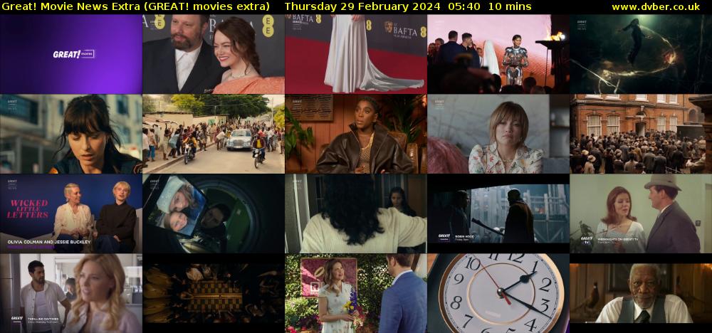 Great! Movie News Extra (GREAT! movies extra) Thursday 29 February 2024 05:40 - 05:50