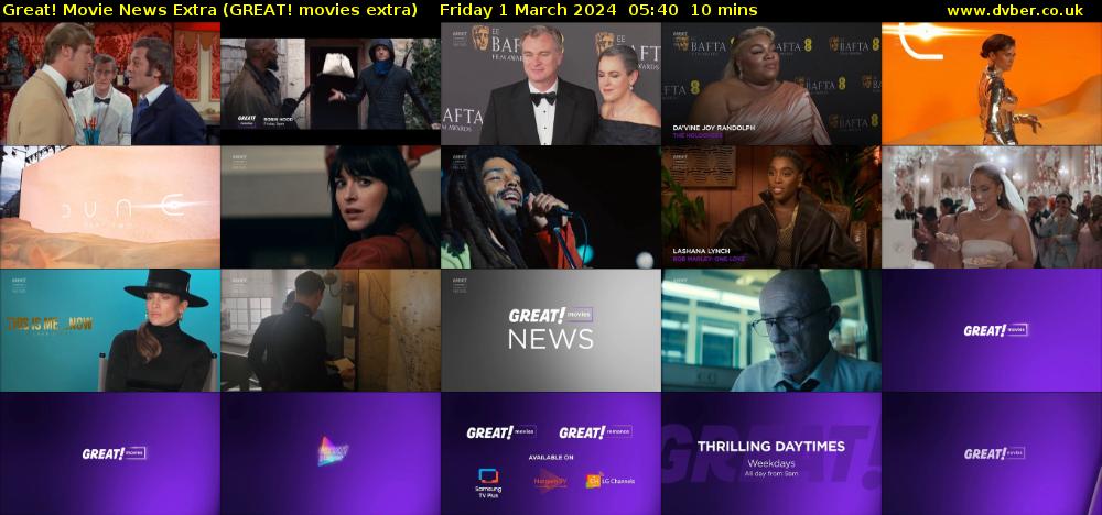 Great! Movie News Extra (GREAT! movies extra) Friday 1 March 2024 05:40 - 05:50