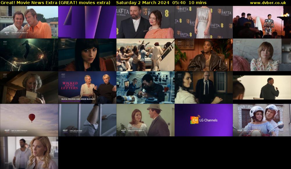 Great! Movie News Extra (GREAT! movies extra) Saturday 2 March 2024 05:40 - 05:50