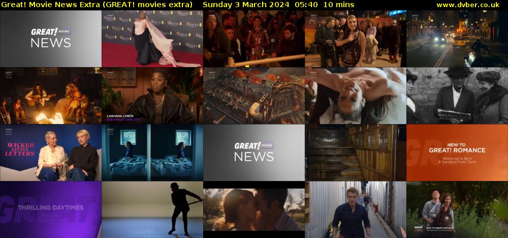 Great! Movie News Extra (GREAT! movies extra) Sunday 3 March 2024 05:40 - 05:50