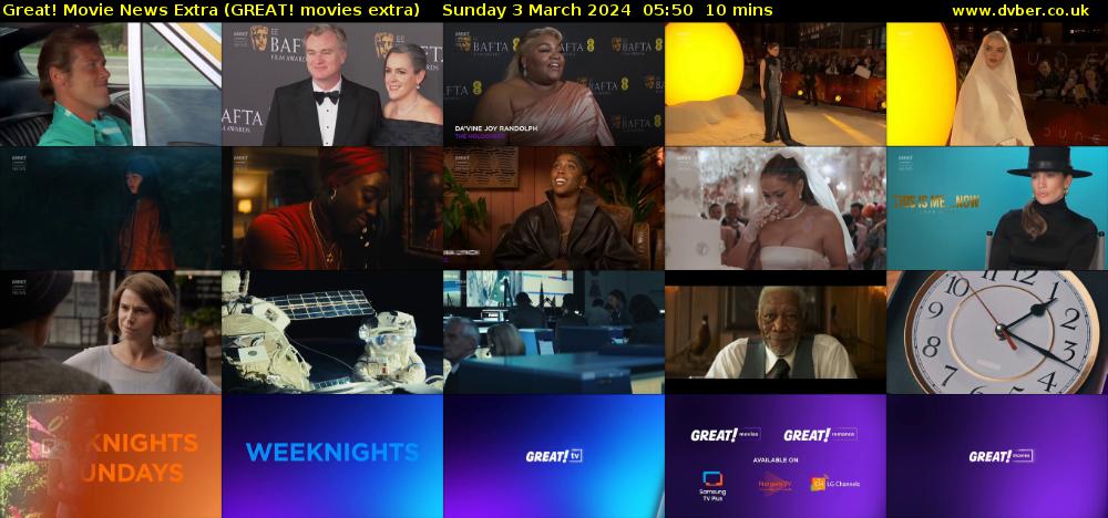 Great! Movie News Extra (GREAT! movies extra) Sunday 3 March 2024 05:50 - 06:00