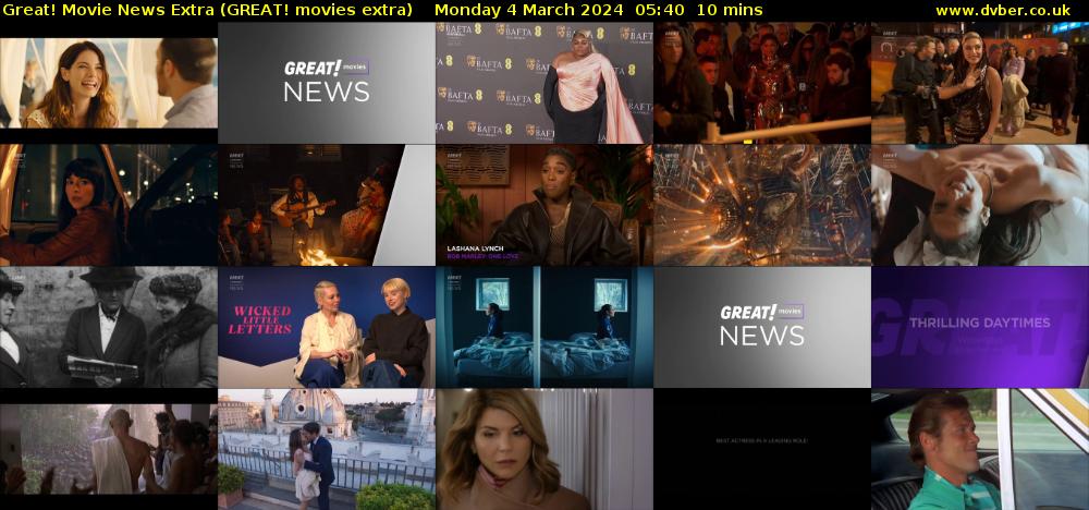 Great! Movie News Extra (GREAT! movies extra) Monday 4 March 2024 05:40 - 05:50