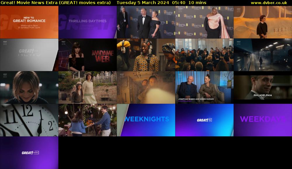 Great! Movie News Extra (GREAT! movies extra) Tuesday 5 March 2024 05:40 - 05:50