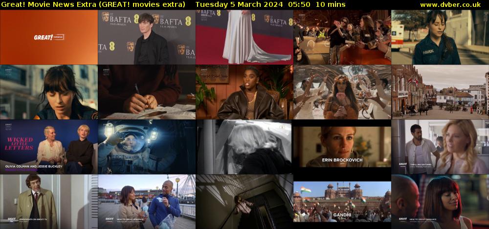 Great! Movie News Extra (GREAT! movies extra) Tuesday 5 March 2024 05:50 - 06:00