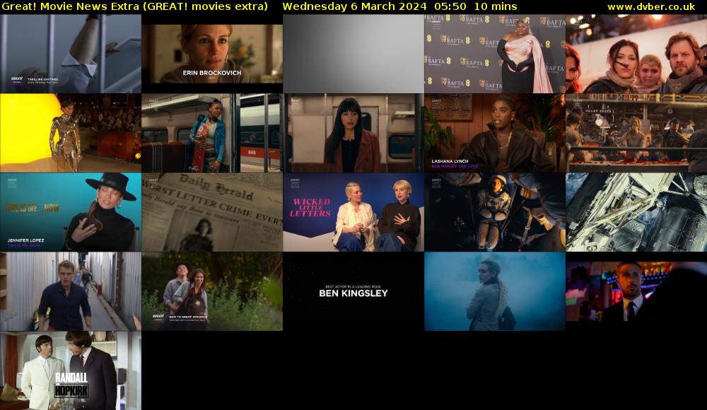 Great! Movie News Extra (GREAT! movies extra) Wednesday 6 March 2024 05:50 - 06:00