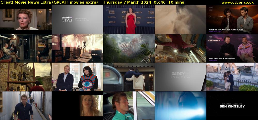 Great! Movie News Extra (GREAT! movies extra) Thursday 7 March 2024 05:40 - 05:50