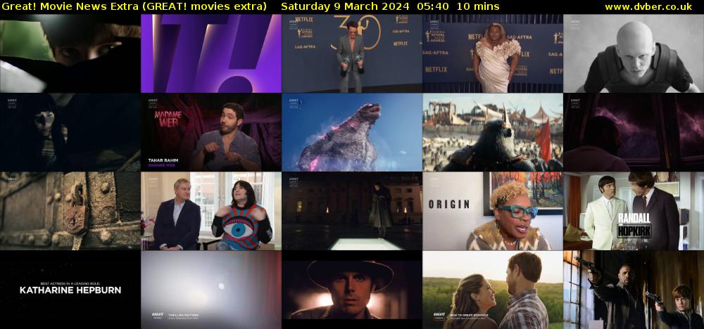 Great! Movie News Extra (GREAT! movies extra) Saturday 9 March 2024 05:40 - 05:50