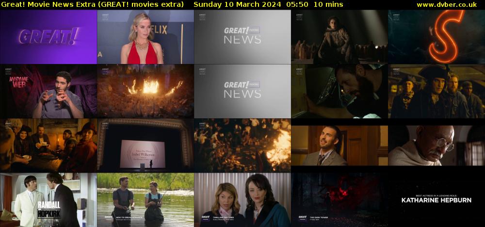 Great! Movie News Extra (GREAT! movies extra) Sunday 10 March 2024 05:50 - 06:00