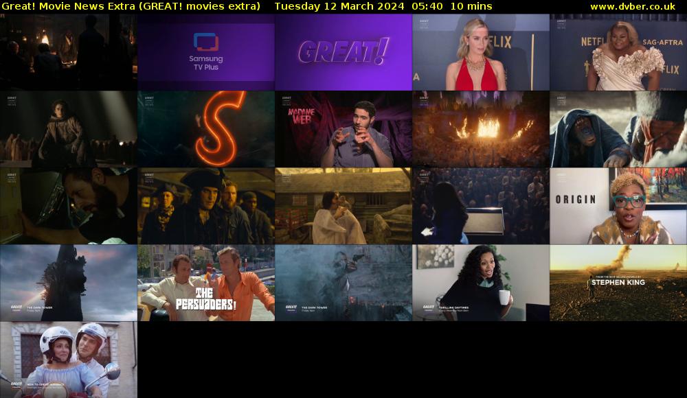 Great! Movie News Extra (GREAT! movies extra) Tuesday 12 March 2024 05:40 - 05:50