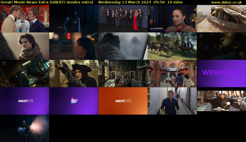 Great! Movie News Extra (GREAT! movies extra) Wednesday 13 March 2024 05:50 - 06:00