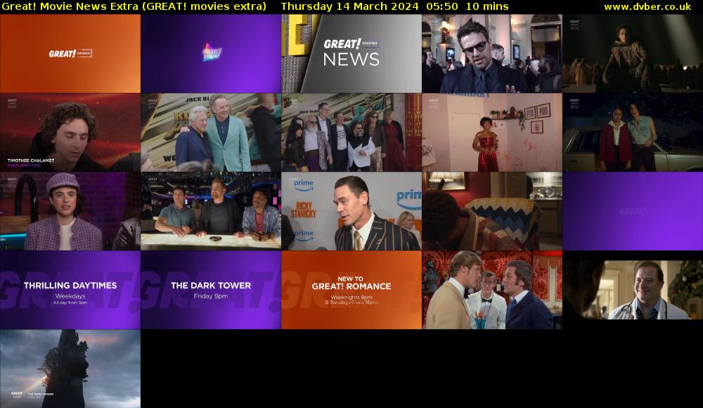 Great! Movie News Extra (GREAT! movies extra) Thursday 14 March 2024 05:50 - 06:00