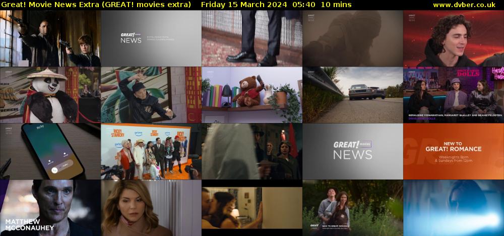Great! Movie News Extra (GREAT! movies extra) Friday 15 March 2024 05:40 - 05:50
