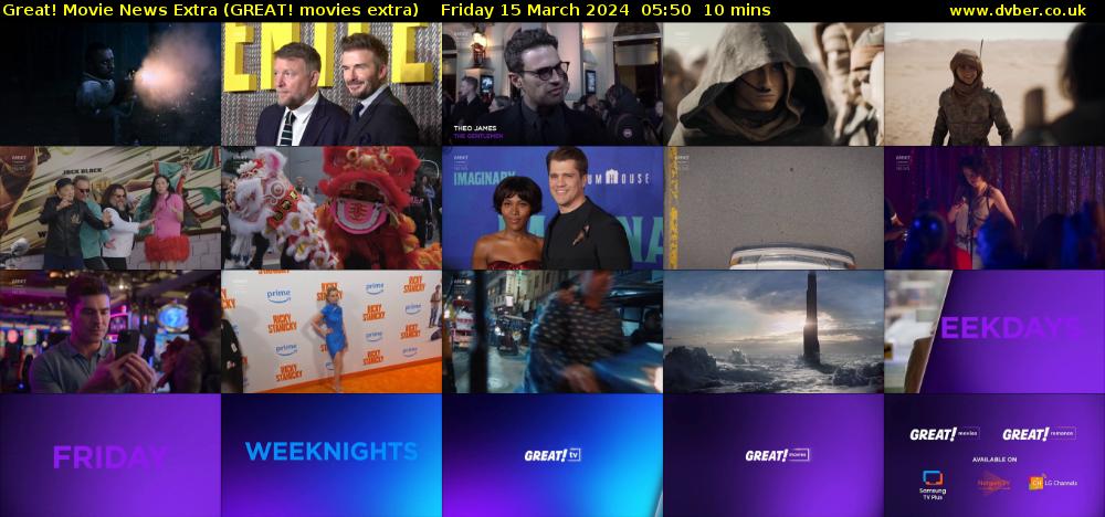 Great! Movie News Extra (GREAT! movies extra) Friday 15 March 2024 05:50 - 06:00