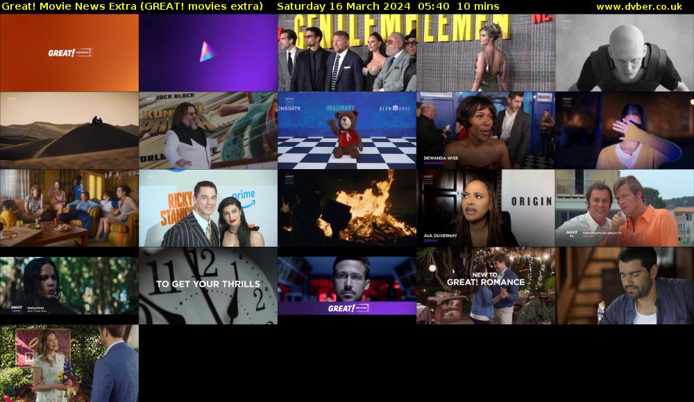 Great! Movie News Extra (GREAT! movies extra) Saturday 16 March 2024 05:40 - 05:50