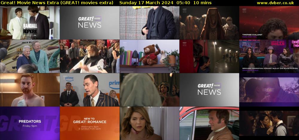 Great! Movie News Extra (GREAT! movies extra) Sunday 17 March 2024 05:40 - 05:50