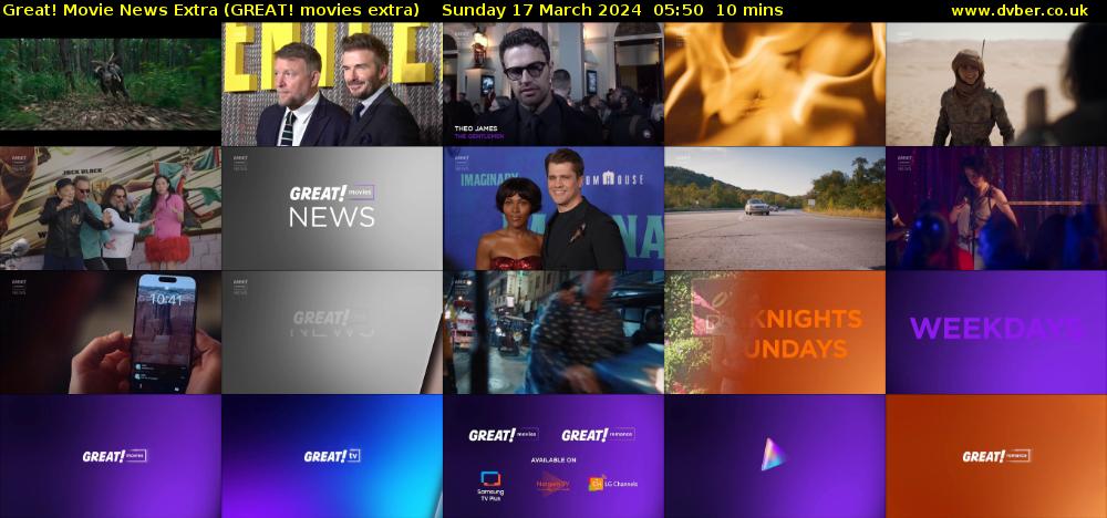 Great! Movie News Extra (GREAT! movies extra) Sunday 17 March 2024 05:50 - 06:00
