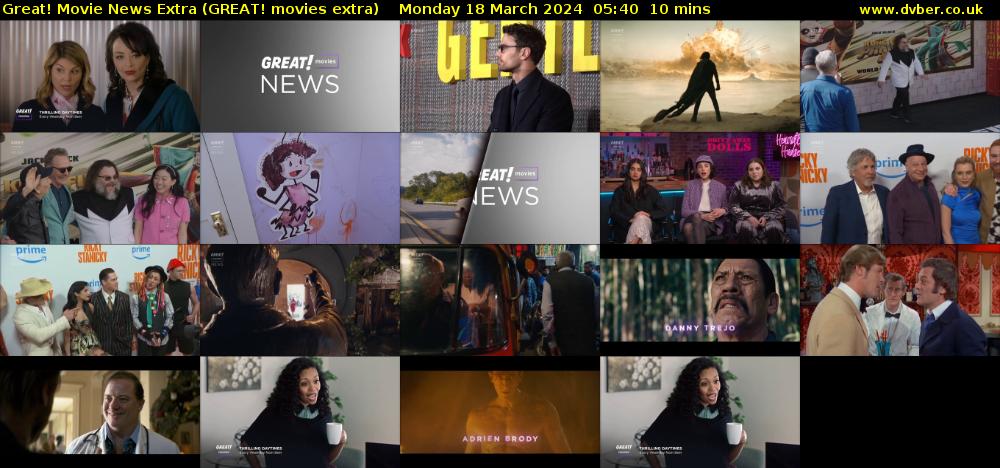 Great! Movie News Extra (GREAT! movies extra) Monday 18 March 2024 05:40 - 05:50
