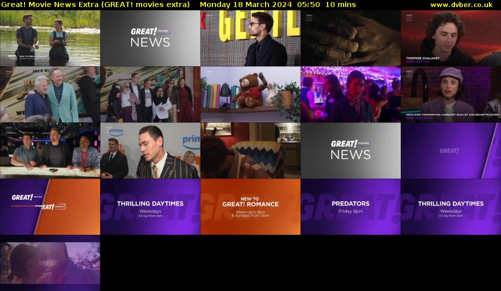 Great! Movie News Extra (GREAT! movies extra) Monday 18 March 2024 05:50 - 06:00