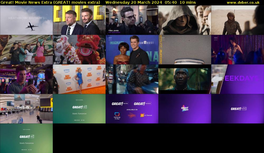 Great! Movie News Extra (GREAT! movies extra) Wednesday 20 March 2024 05:40 - 05:50