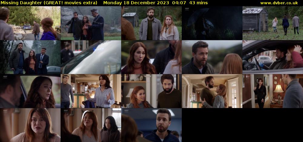 Missing Daughter (GREAT! movies extra) Monday 18 December 2023 04:07 - 04:50