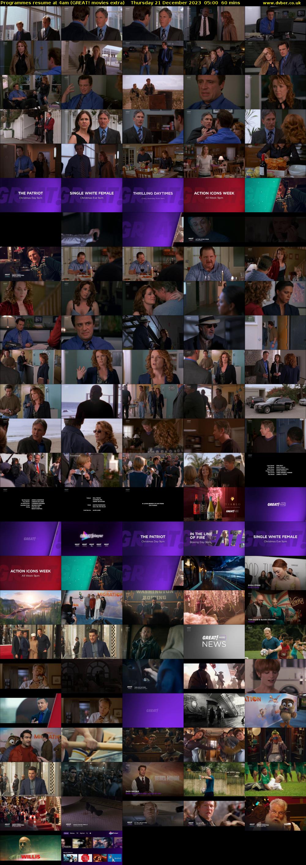 Programmes resume at 4am (GREAT! movies extra) Thursday 21 December 2023 05:00 - 06:00