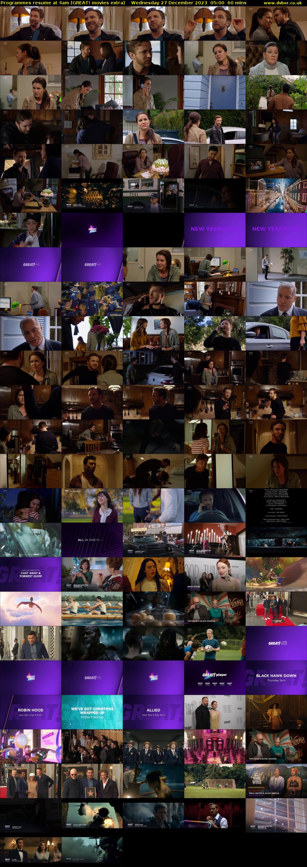Programmes resume at 4am (GREAT! movies extra) Wednesday 27 December 2023 05:00 - 06:00