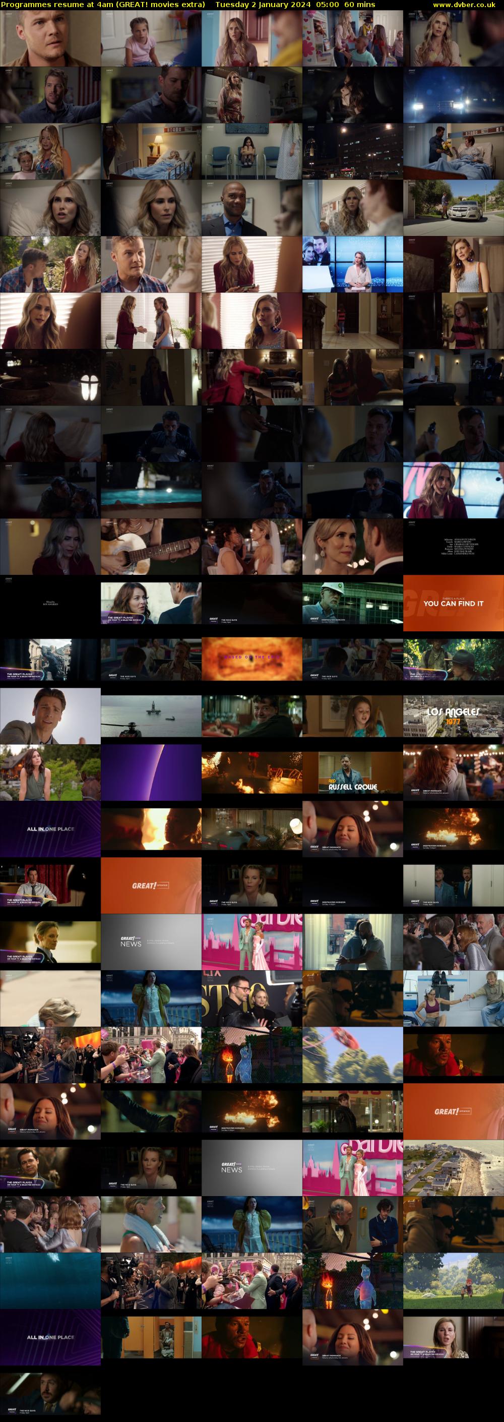 Programmes resume at 4am (GREAT! movies extra) Tuesday 2 January 2024 05:00 - 06:00