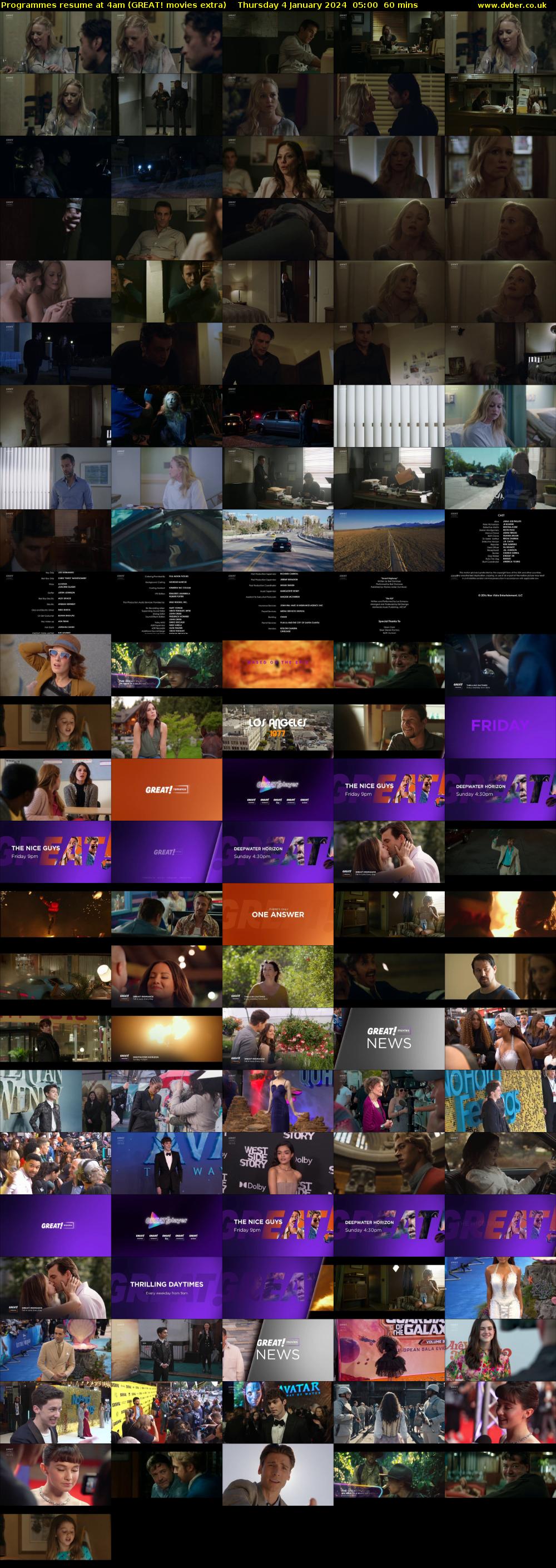 Programmes resume at 4am (GREAT! movies extra) Thursday 4 January 2024 05:00 - 06:00