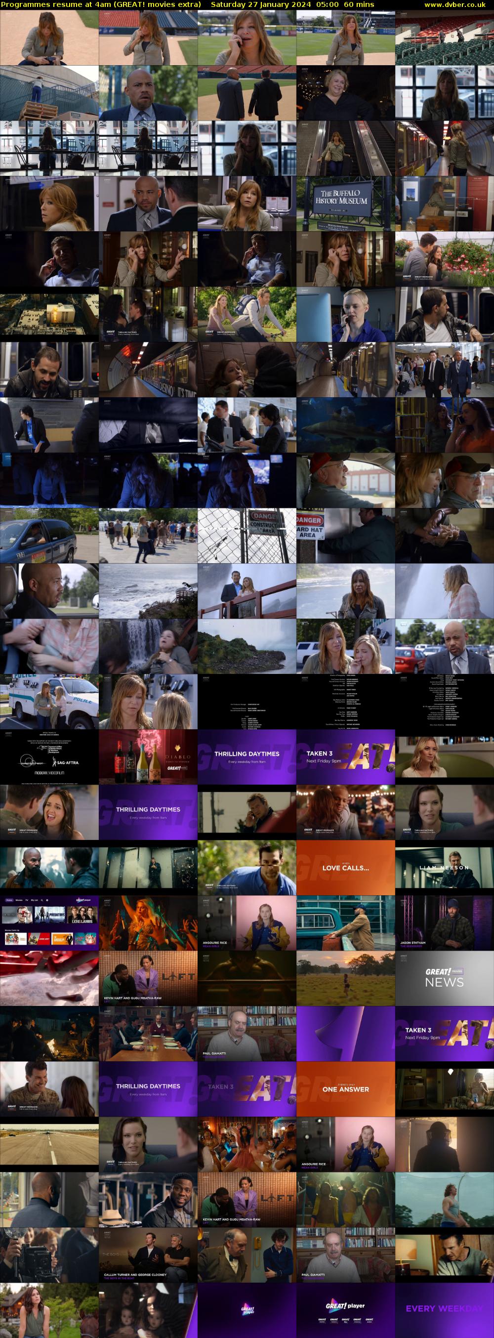 Programmes resume at 4am (GREAT! movies extra) Saturday 27 January 2024 05:00 - 06:00