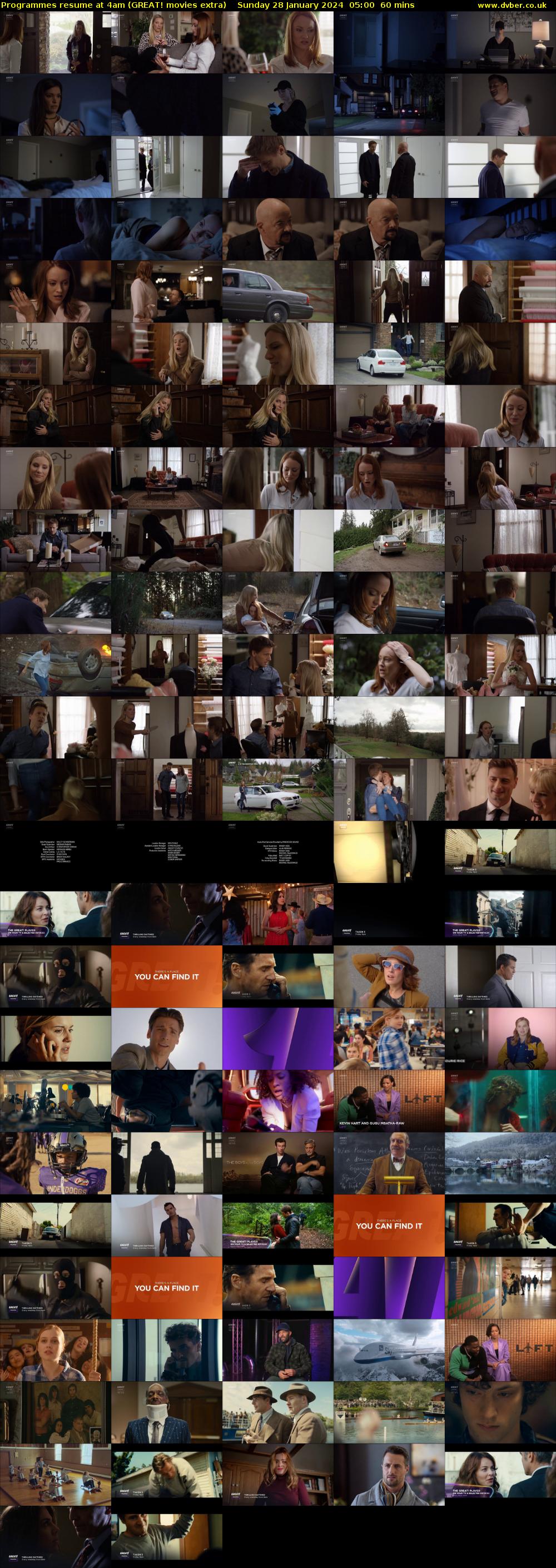 Programmes resume at 4am (GREAT! movies extra) Sunday 28 January 2024 05:00 - 06:00