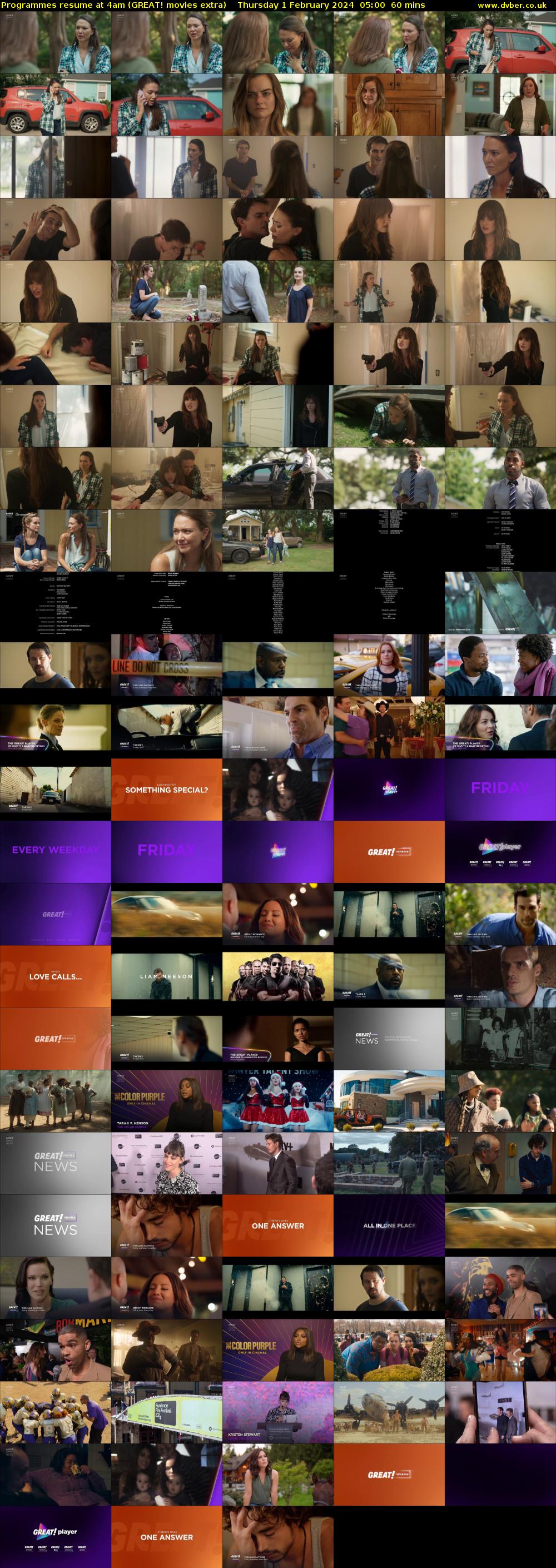 Programmes resume at 4am (GREAT! movies extra) Thursday 1 February 2024 05:00 - 06:00