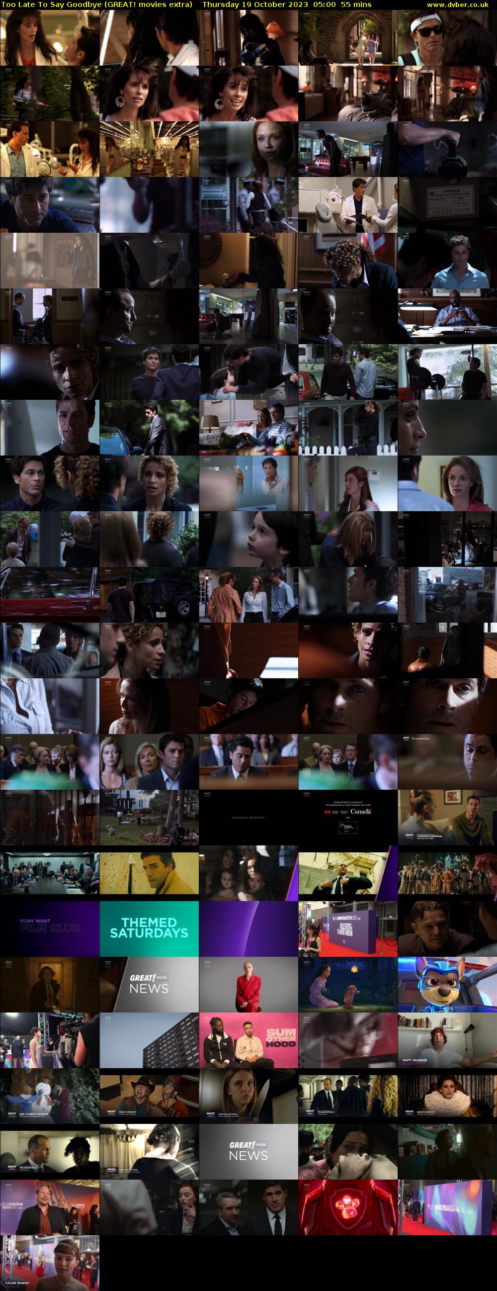 Too Late To Say Goodbye (GREAT! movies extra) Thursday 19 October 2023 05:00 - 05:55